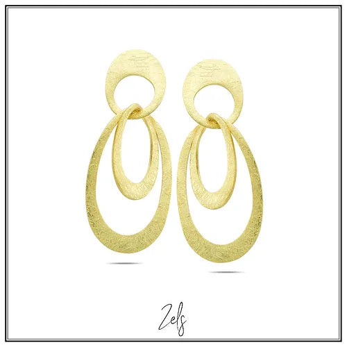 Boucle d'oreilles plaqué or Zels