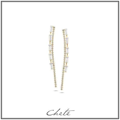 Boucle d'oreilles plaqué or Chete