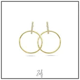 Boucle d'oreilles plaqué or Zels
