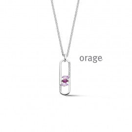 Collier argent Orage K3541
