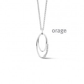 Collier argent Orage K4853