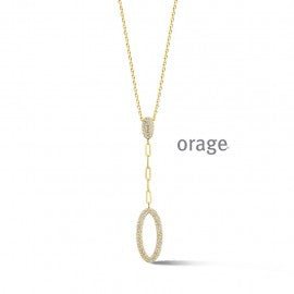 Collier plaqué or Orage K6561