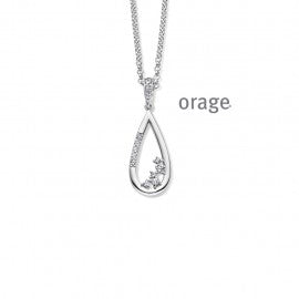 Collier argent Orage K6834