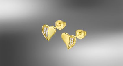 Boucle d'oreilles plaqué or Lotus dame
