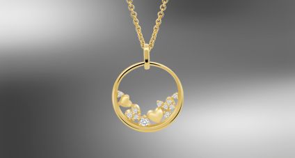Collier plaqué or Lotus Dame