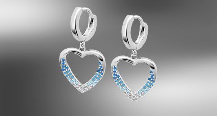 Boucle d'oreilles argent Lotus Dame