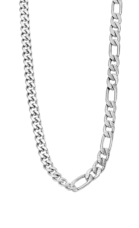 Collier acier homme