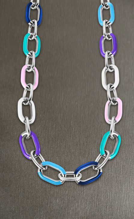 Collier acier Lotus dame