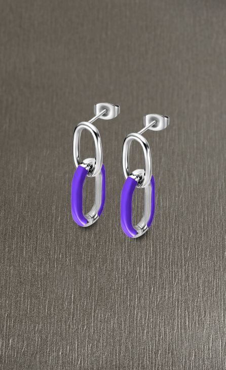 Boucle d'oreilles acier Lotus dame