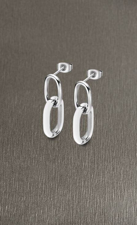 Boucle d'oreilles acier Lotus dame