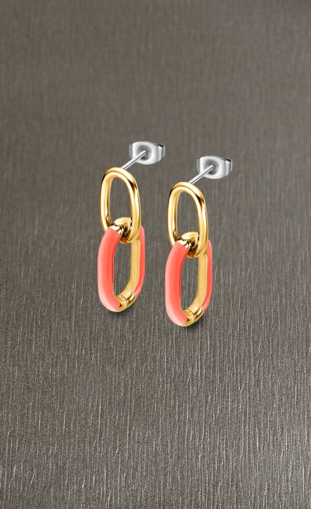 Boucle d'oreilles acier Lotus dame