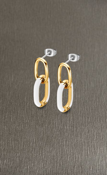 Boucle d'oreilles acier Lotus dame