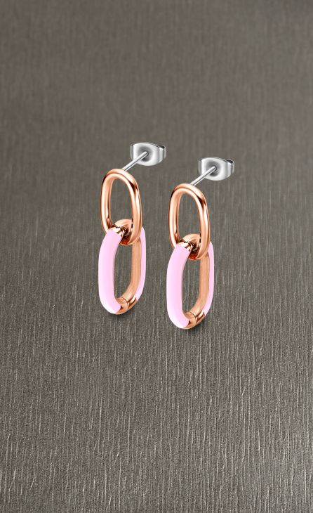 Boucle d'oreilles acier Lotus dame