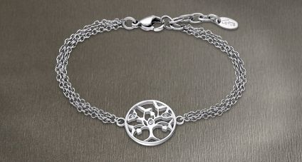 Bracelet acier Lotus Dame