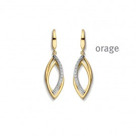 Boucle d'oreilles plaqué or Orage O1288