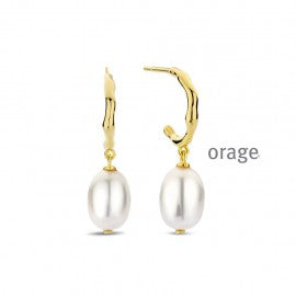 Boucle d'oreilles plaqué or Orage O1335