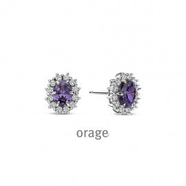 Boucle d'oreilles argent Orage O1874