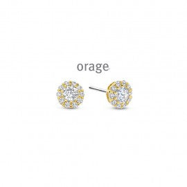 Boucle d'oreilles plaqué or Orage O3111
