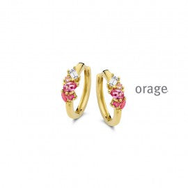 Boucle d'oreilles plaqué or Orage O3126