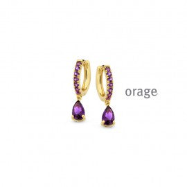 Boucle d'oreilles plaqué or Orage O3131