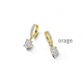 Boucle d'oreilles plaqué or Orage O3135