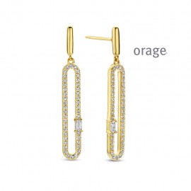 Boucle d'oreilles plaqué or Orage O3138