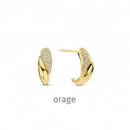 Boucle d'oreilles plaqué or Orage O3141