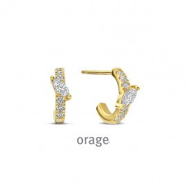 Boucle d'oreilles plaqué or Orage O3143