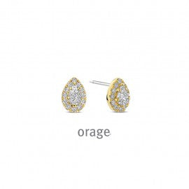 Boucle d'oreilles plaqué or Orage O3145