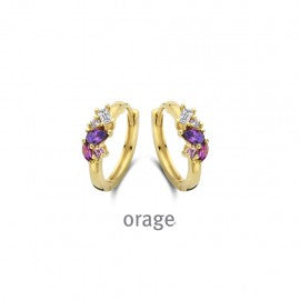 Boucle d'oreilles plaqué or Orage O3146