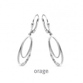 Boucle d'oreilles argent Orage O4974