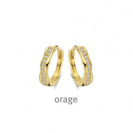Boucle d'oreilles plaqué or Orage O6005