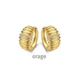 Boucle d'oreilles plaqué or Orage O6556