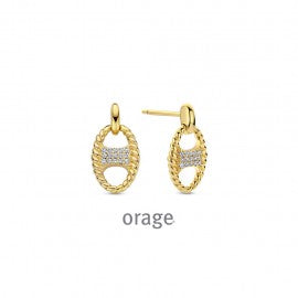 Boucle d'oreilles plaqué or Orage O6558