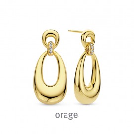 Boucle d'oreilles plaqué or Orage O6559