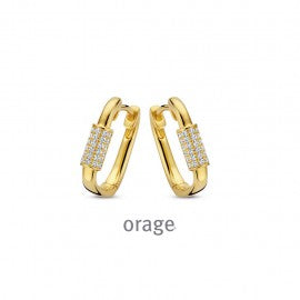 Boucle d'oreilles plaqué or Orage O6561