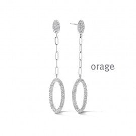 Boucle d'oreilles argent Orage O6566