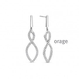 Boucle d'oreilles argent Orage O6708