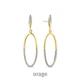 Boucle d'oreilles plaqué or Orage O6709