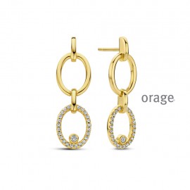 Boucle d'oreilles plaqué or Orage O6711