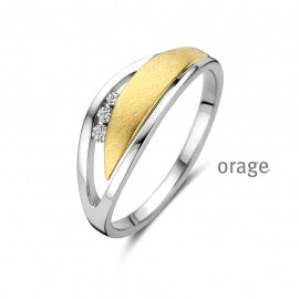 Bague bicolore Orage R4699