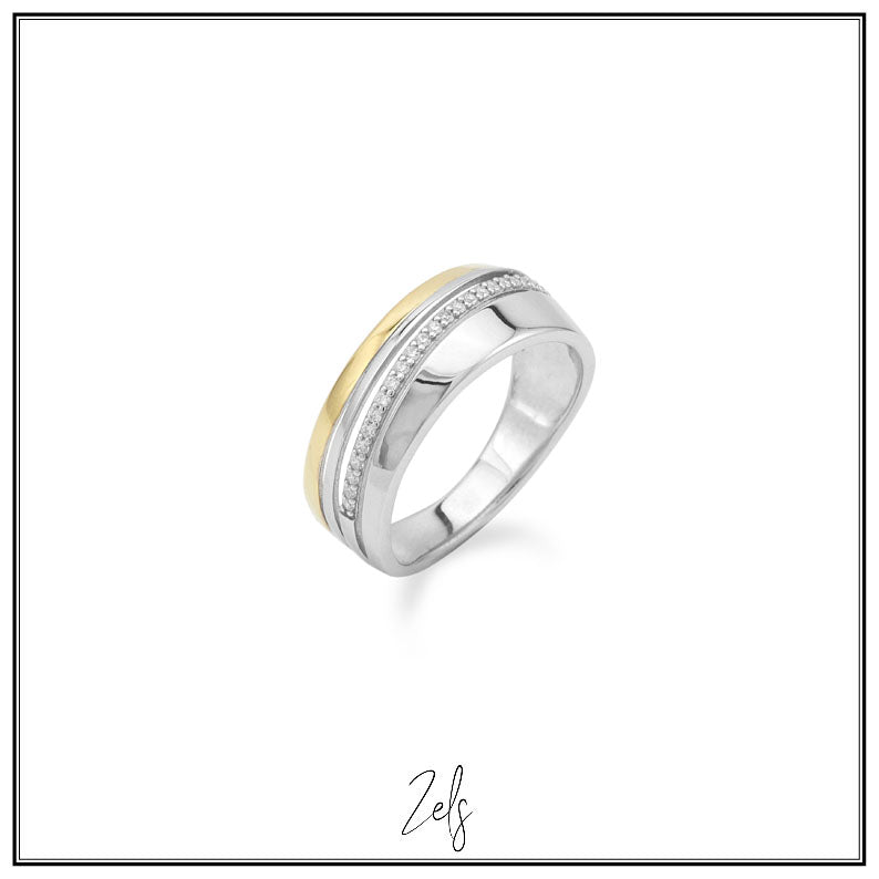 Bague bicolore