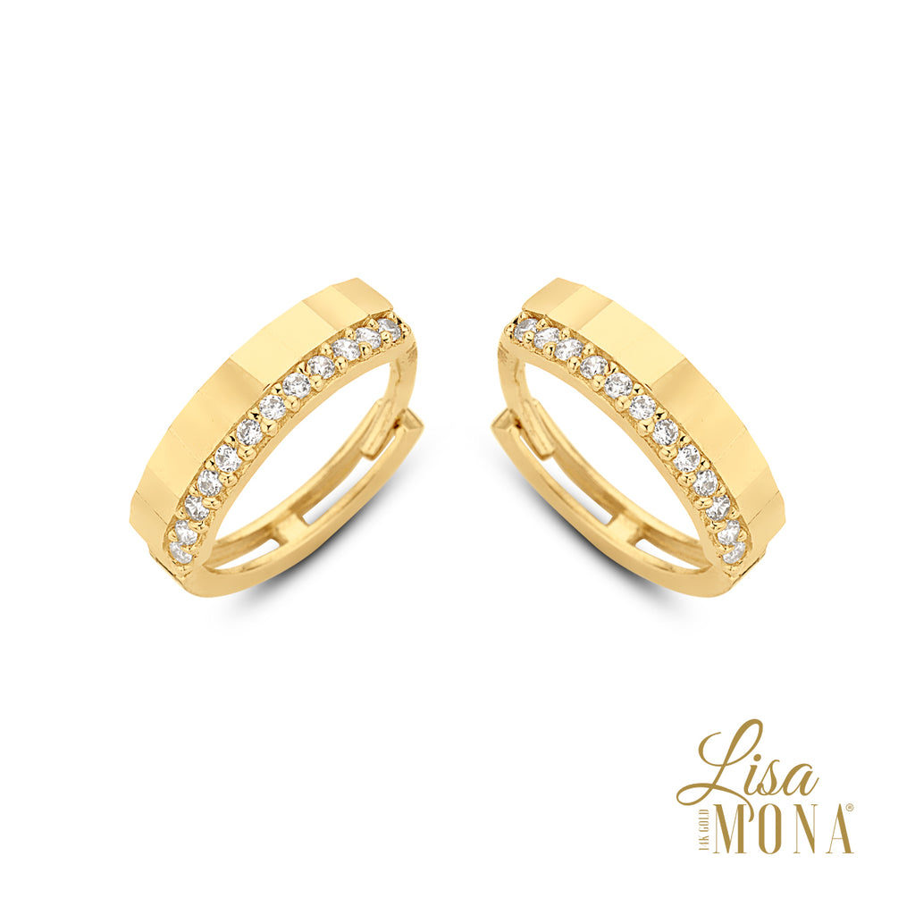 Boucle d'oreilles or jaune 14 ct