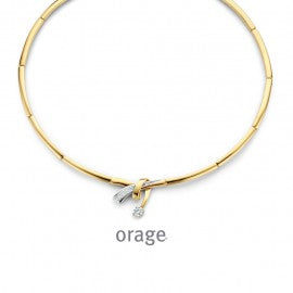 Collier plaqué or Orage K1291