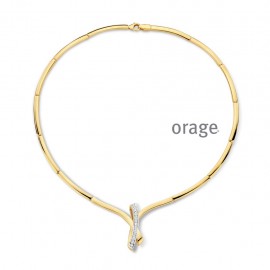 Collier plaqué or Orage K1294
