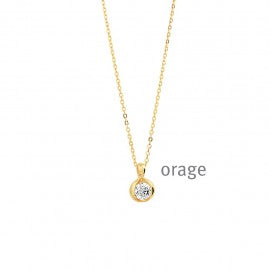 Collier plaqué or Orage K6529