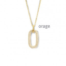 Collier plaque or Orage K8034