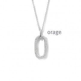 Collier argent Orage K8035