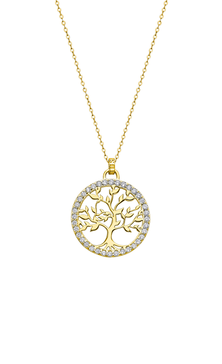 Collier plaqué or Lotus dame