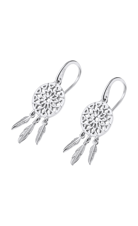 Boucle d'oreilles argent Lotus dame